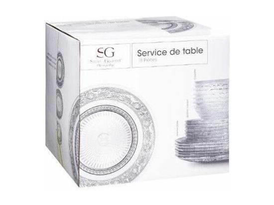 vente unique Service de Table 18 Pièces "Renaissance" Transparent