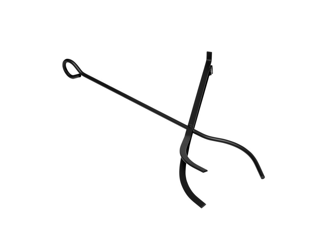 Vente Unique Serviteur De Cheminée - Porte Bûches - Range Bûches Multi Accessoires 2 étagères 40L X 30l X 75H Cm Métal Noir