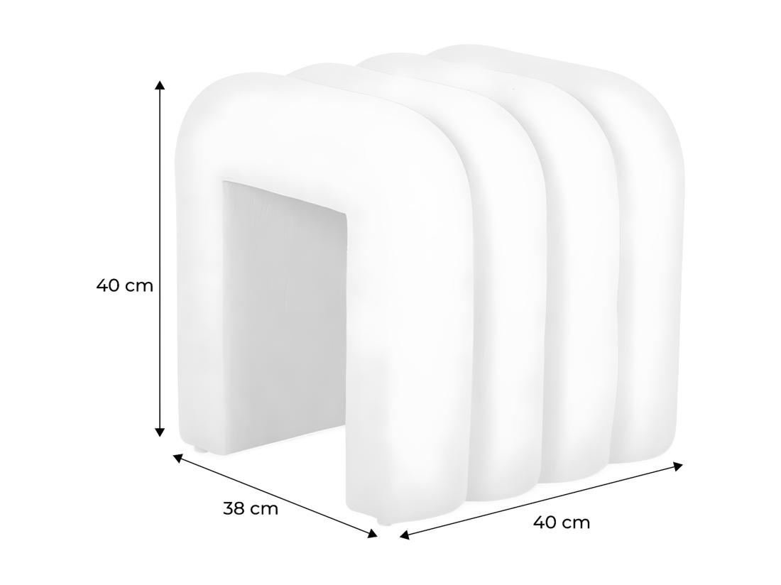 Vente Unique Set De 2 Poufs Contemporains En Tissu Beige
