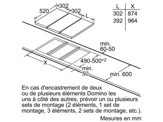 Vente Unique Siemens Domino Induction 30cm 2 Feux 3700w Noir - Eh375fbb1e