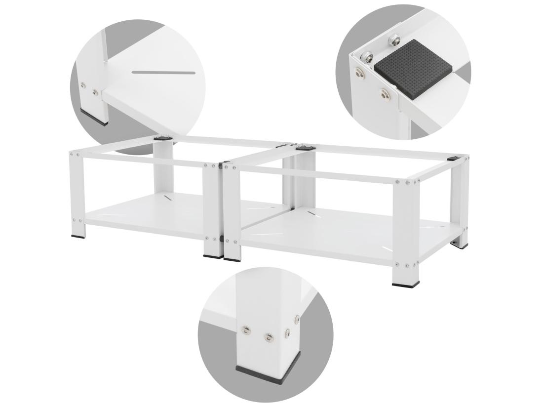 Vente Unique Socle Machine à Laver Double Avec étagère Base 150 Kg/support ML-DESIGN