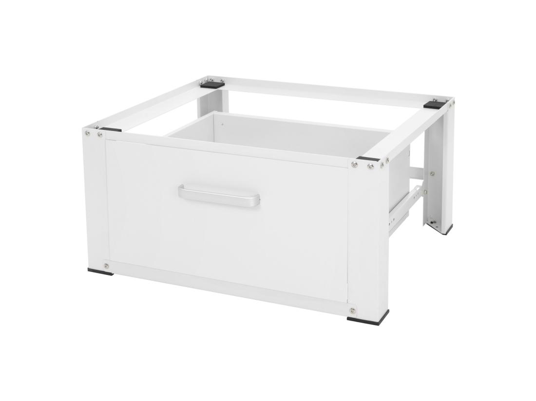 vente unique Socle pour machine à laver en acier blanc accessoire avec tiroir ML-Design