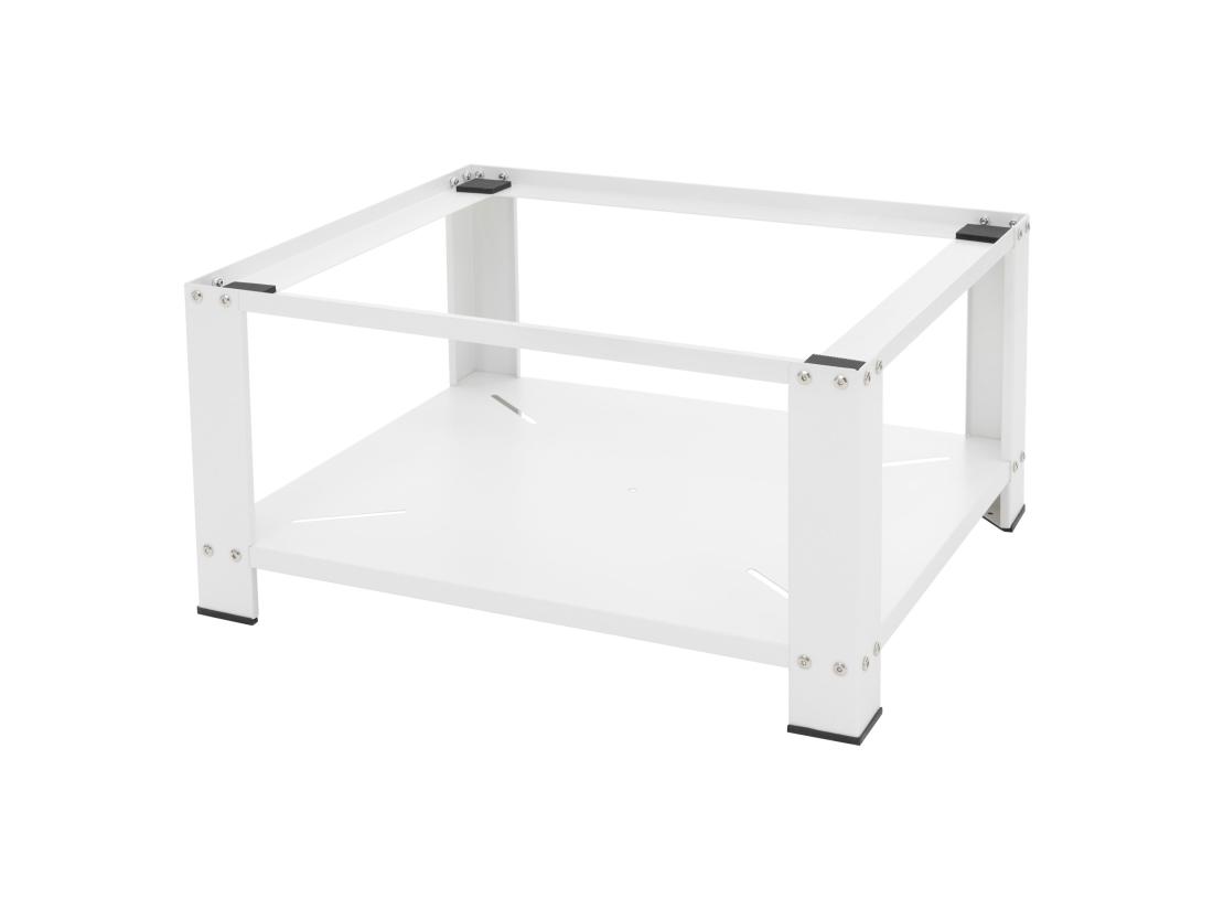 vente unique Socle pour machine à laver en acier blanc accessoire avec étagère ML-Design