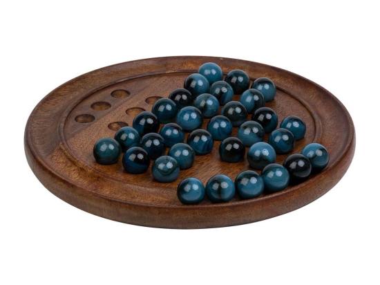 Vente Unique Solitaire En Bois Verre Et Marbre D30x2h