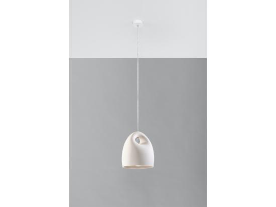 Vente Unique Sollux BUKANO Suspension Dome Céramique Blanc E27