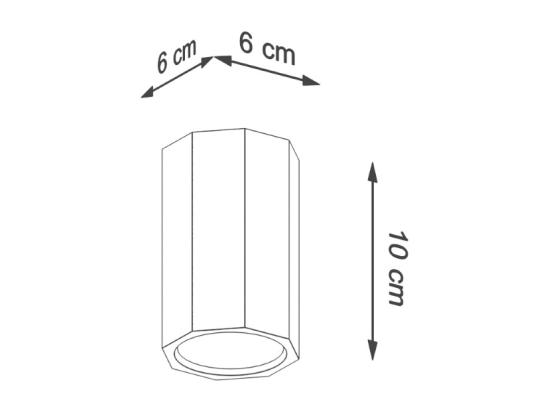 Vente Unique Sollux Lighting Zeke Bois De Plafonnier Octogonal Monté En Surface En Chêne 30 Cm