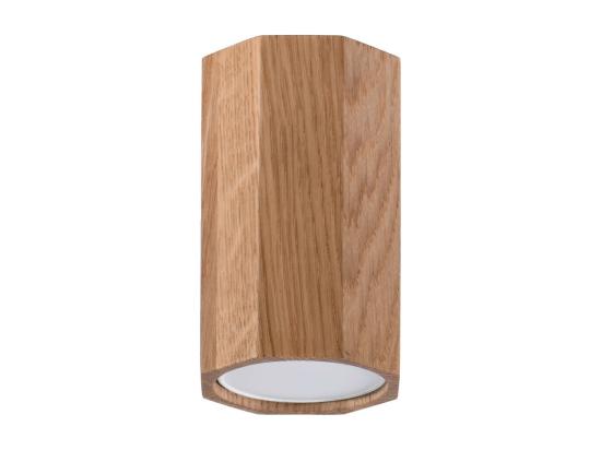 vente unique Sollux Lighting Zeke Bois de plafonnier octogonal monté en surface en chêne 30 cm