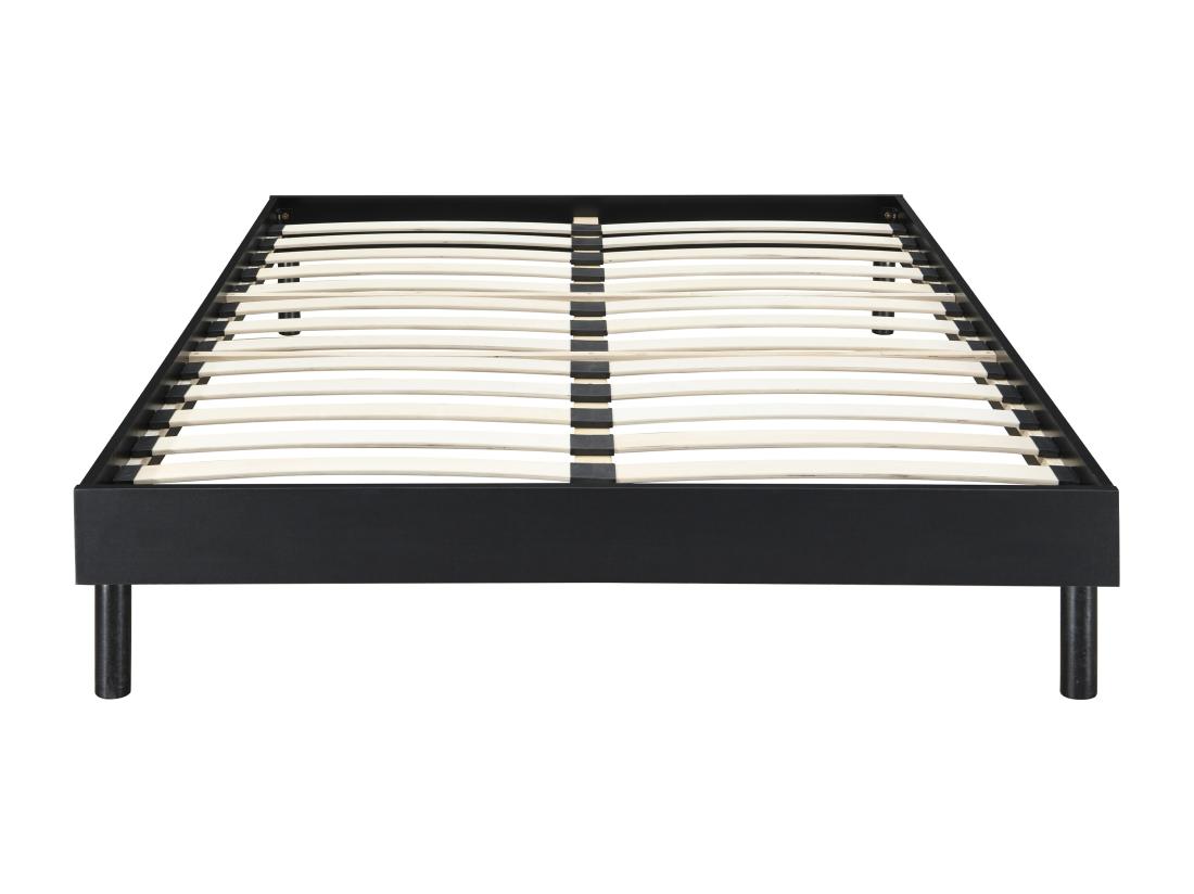 Vente Unique Sommier à Lattes 140 X 190 Cm - Noir - MUCHIGAN De YSMÉE