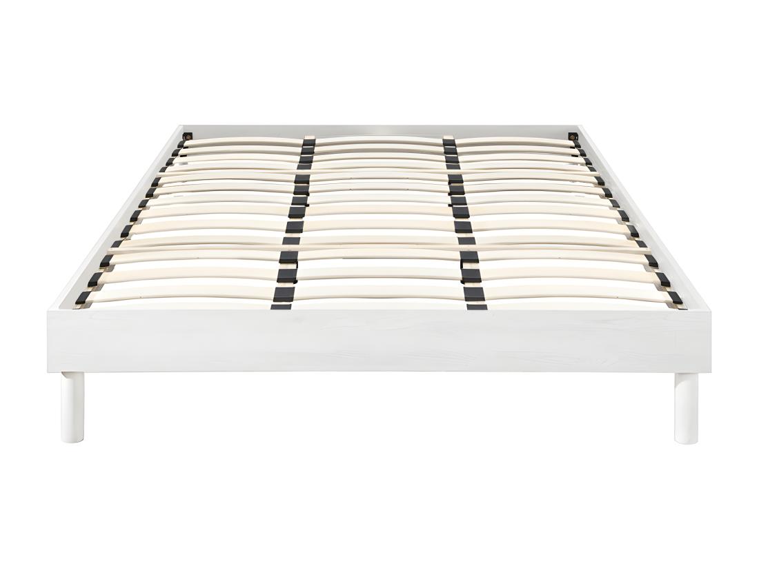 Vente Unique Sommier à Lattes 180 X 200 Cm - Blanc - MUCHIGAN De YSMÉE