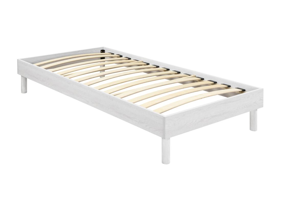 Vente Unique Sommier à Lattes 90 X 190 Cm - Blanc - MUCHIGAN De YSMÉE