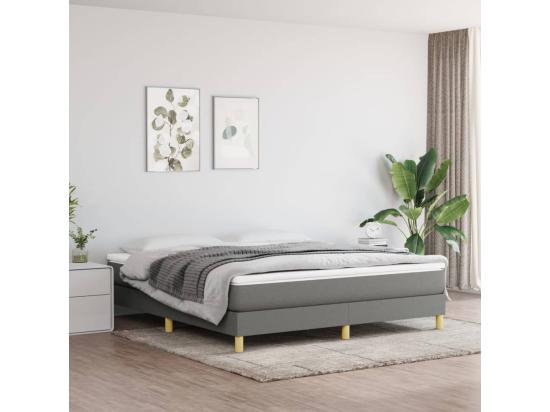 Vente Unique Sommier à Lattes De Lit Gris Foncé 180x200 Cm Tissu