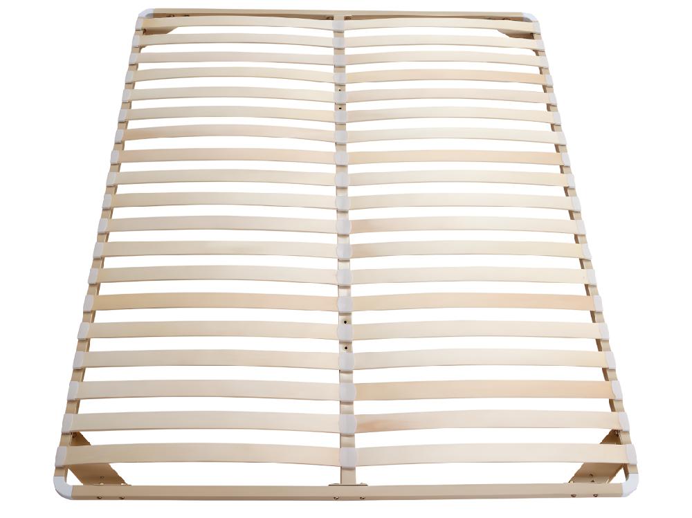 Vente Unique Sommier Cadre à Lattes 140 X 190 Cm - 2x19 Lattes - Sans Pied - Beige - KALISTA De YSMÉE