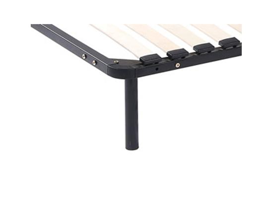 Vente Unique Sommier Cadre à Lattes 180 X 200 Cm - 2x19 Lattes - Avec Pied - Noir - KALISTA De YSMÉE
