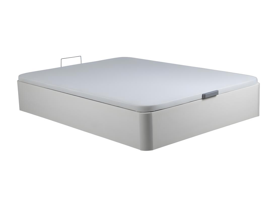 vente unique Sommier coffre 140 x 190 cm en simili - Blanc mat - ONIRY de YSMÉE