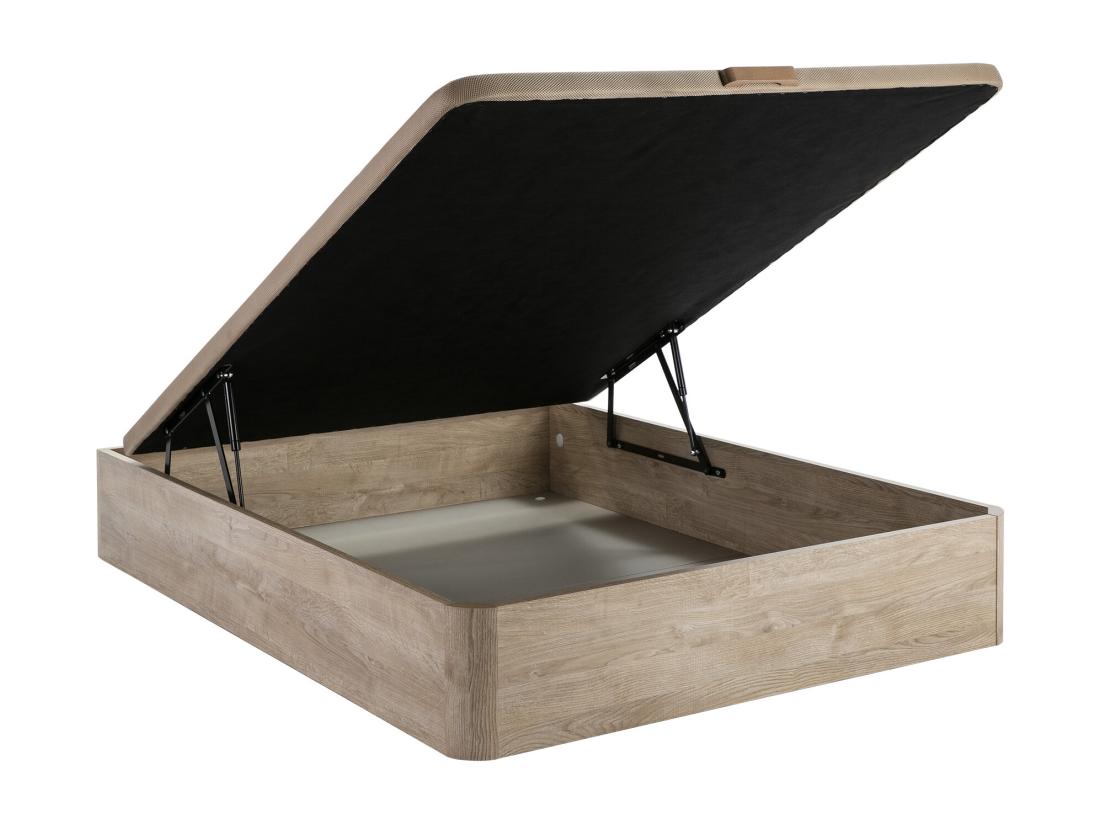 Vente Unique Sommier Coffre 140 X 190 Cm - Naturel Clair - HESTIA De YSMÉE