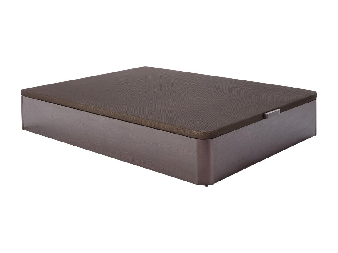 Vente Unique Sommier Coffre 140 X 190 Cm - Naturel Foncé - HESTIA De YSMÉE