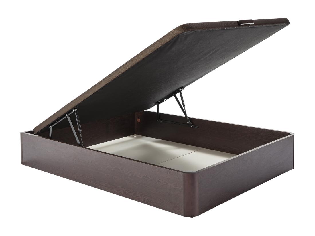 Vente Unique Sommier Coffre 140 X 190 Cm - Naturel Foncé - HESTIA De YSMÉE