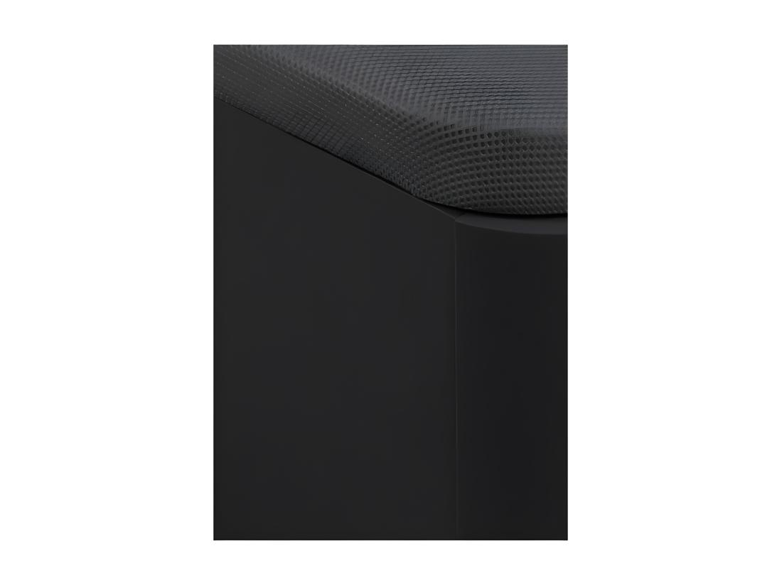 Vente Unique Sommier Coffre 160 X 200 Cm En Simili - Noir Mat - ONIRY De YSMÉE