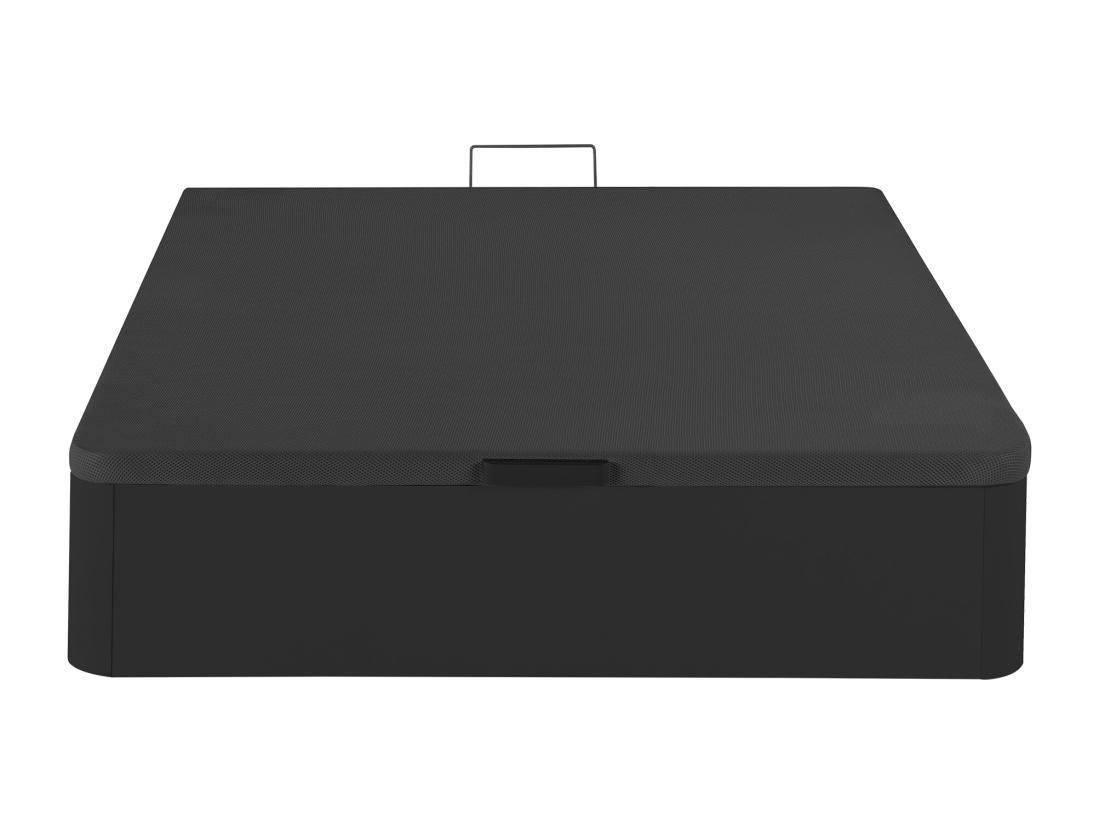 Vente Unique Sommier Coffre 160 X 200 Cm - Noir Mat - HESTIA De YSMÉE