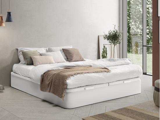 Vente Unique Sommier Coffre 180 X 200 Cm - Blanc Mat - HESTIA De YSMÉE