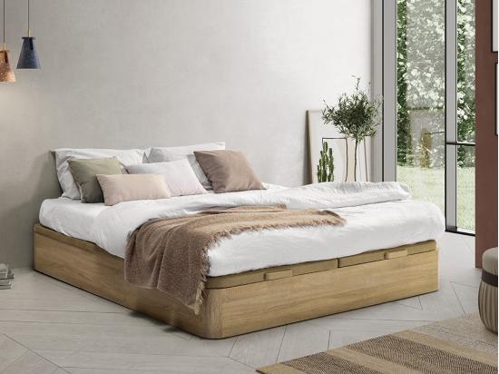 Vente Unique Sommier Coffre 180 X 200 Cm - Naturel Clair - HESTIA De YSMÉE