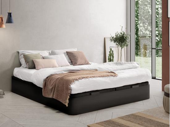 Vente Unique Sommier Coffre 180 X 200 Cm - Noir Mat - HESTIA De YSMÉE