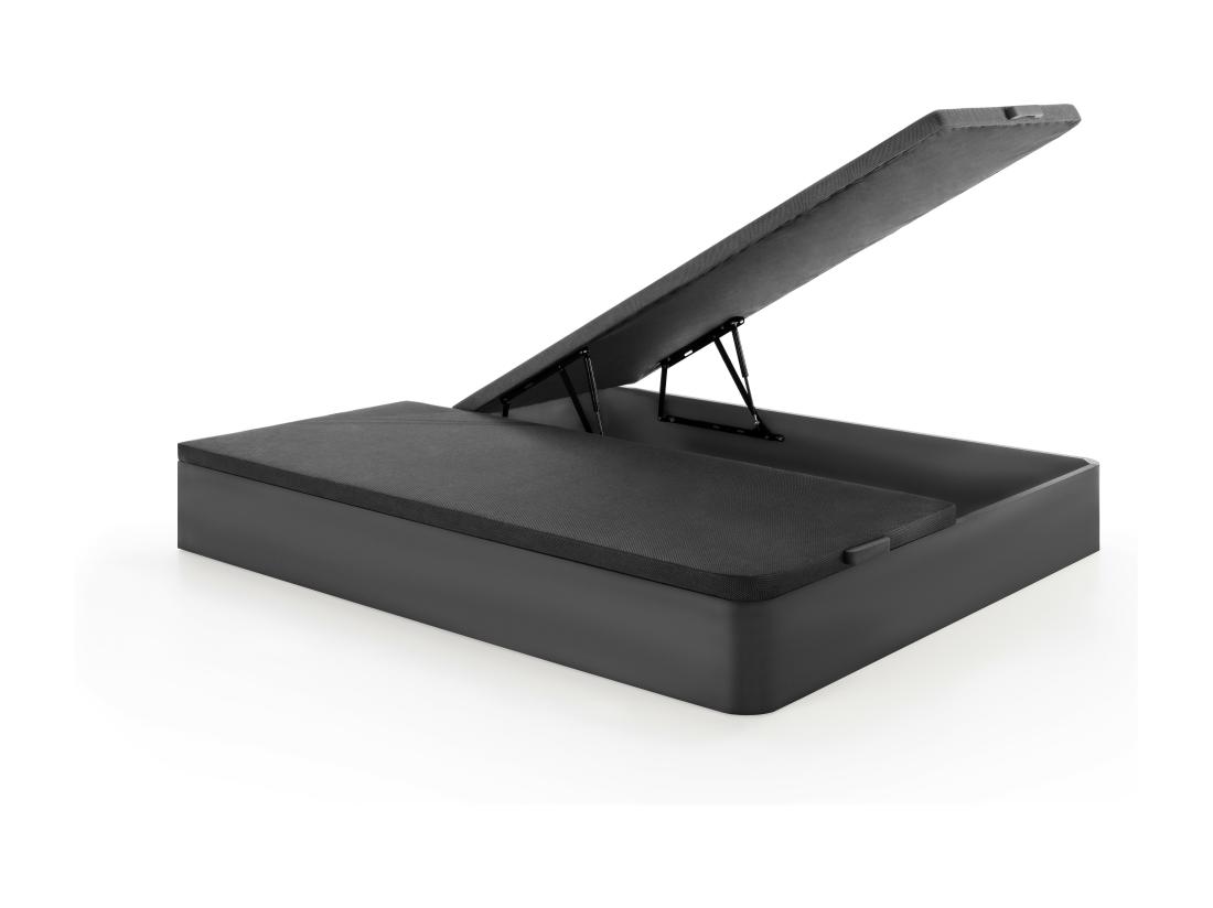 Vente Unique Sommier Coffre 180 X 200 Cm - Noir Mat - HESTIA De YSMÉE