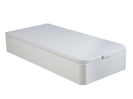 Vente Unique Sommier Coffre 90 X 190 Cm - Blanc Mat - HESTIA De YSMÉE