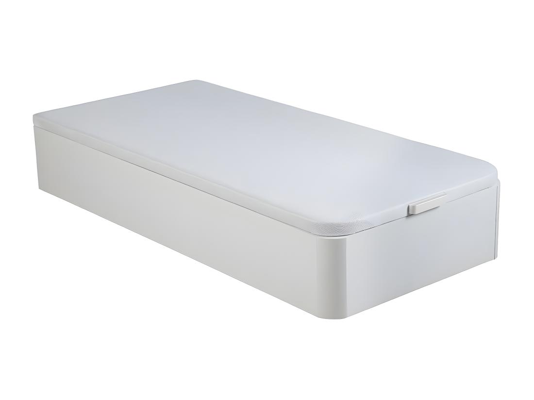 Vente Unique Sommier Coffre 90 X 200 Cm - Blanc Mat - HESTIA De YSMÉE