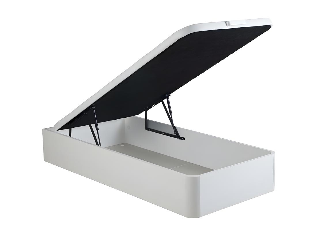Vente Unique Sommier Coffre 90 X 200 Cm - Blanc Mat - HESTIA De YSMÉE
