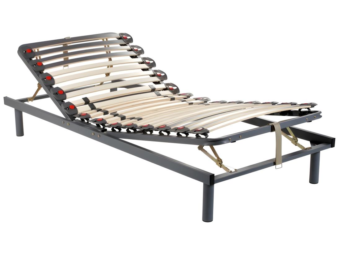 Vente Unique Sommier De Relaxation Lattes 3 Plans De Couchage - 80 X 200 Cm - RUOTI De YSMÉE