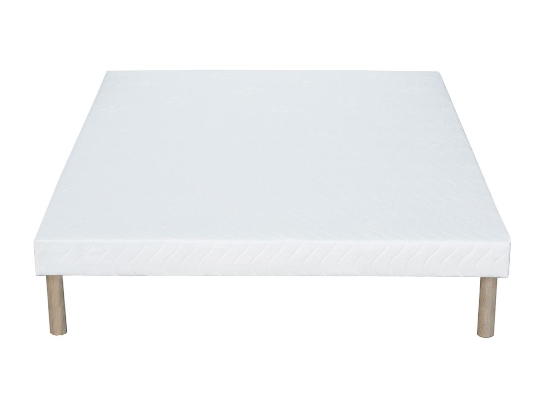 Vente Unique Sommier Déco Tapissier 140 X 190 Cm 9 Lattes - Blanc - ASTHENIS II De YSMÉE
