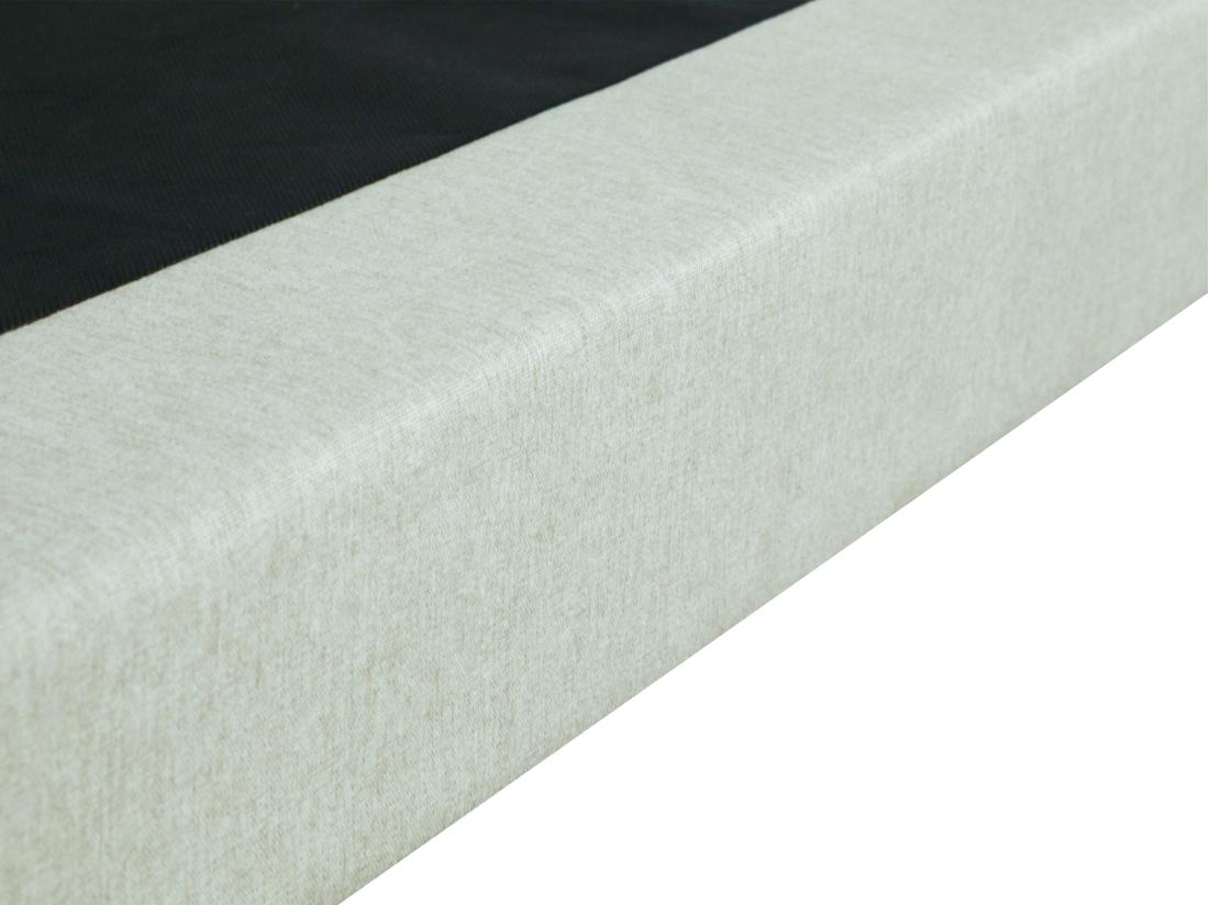 Vente Unique Sommier Déco Tapissier 140 X 190 Cm - Beige - KOZANI De YSMÉE