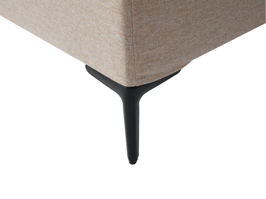 Vente Unique Sommier Déco Tapissier 140 X 190 Cm Déhoussable - Beige - ISANI De YSMÉE