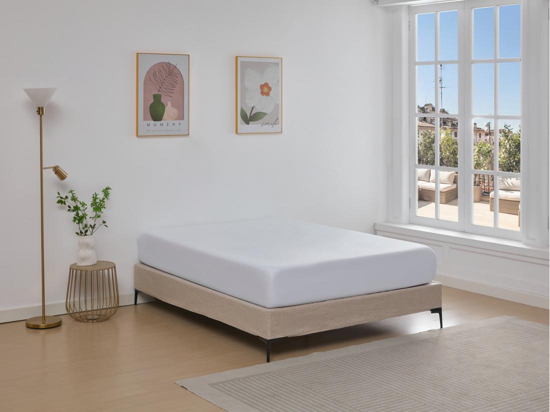 vente unique Sommier déco tapissier 180 x 200 cm déhoussable - Beige - ISANI de YSMÉE