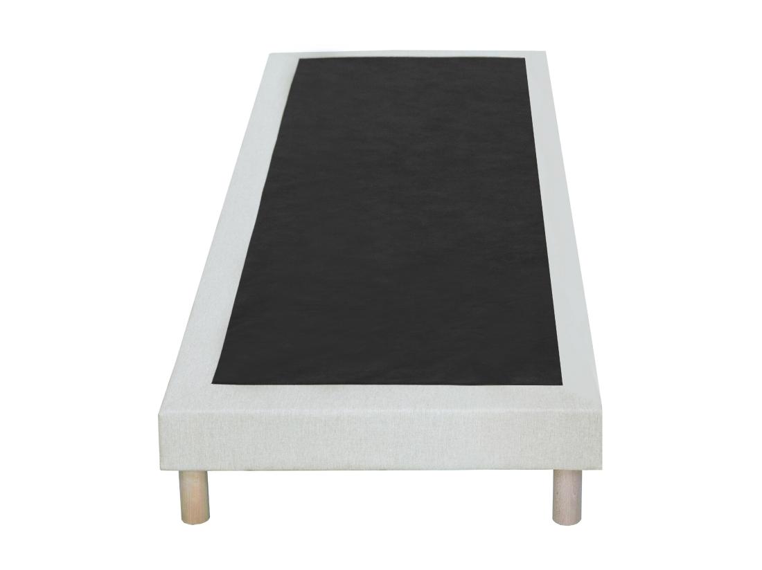 Vente Unique Sommier Déco Tapissier 90 X 190 Cm - Beige - KOZANI De YSMÉE