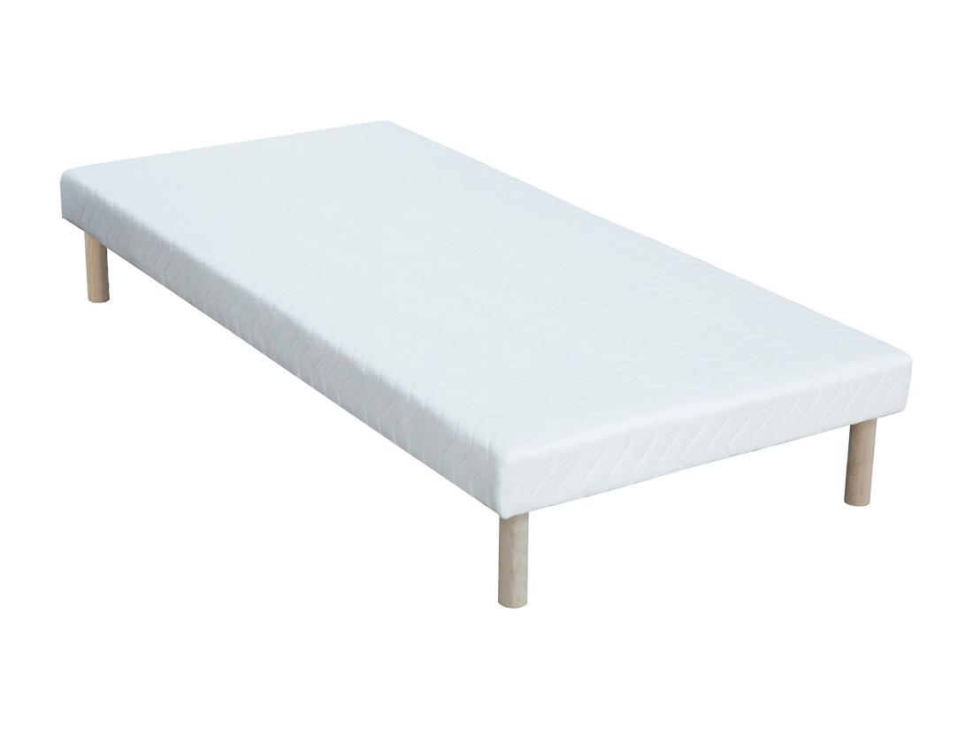 Vente Unique Sommier Déco Tapissier 90 X 200 Cm 10 Lattes - Blanc - ASTHENIS II De YSMÉE