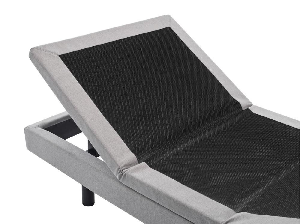 Vente Unique Sommier électrique De Relaxation Déco - 2 X 90 X 200 Cm - Tissu - Gris - ALPANA De YSMÉE
