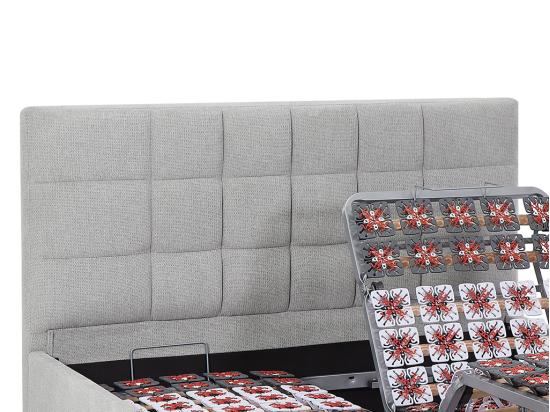 Vente Unique Sommier électrique De Relaxation Déco 2x65 Plots - 2 X 80 X 200 Cm - Tissu - Gris - PITUS De DREAMEA