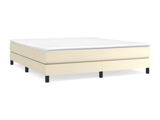 Vente Unique Sommier Tapissier Crème 160x200 Cm Similicuir