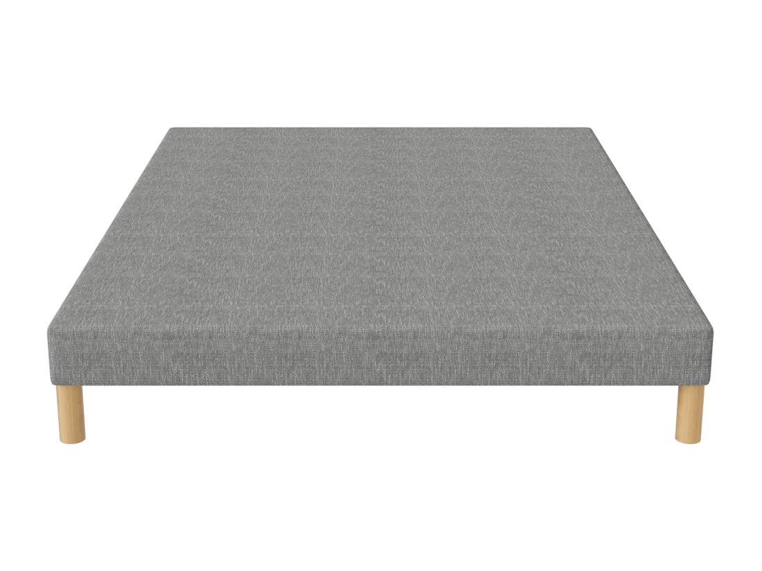 vente unique Sommier tapissier gris 120x190 + jeu de pied offert