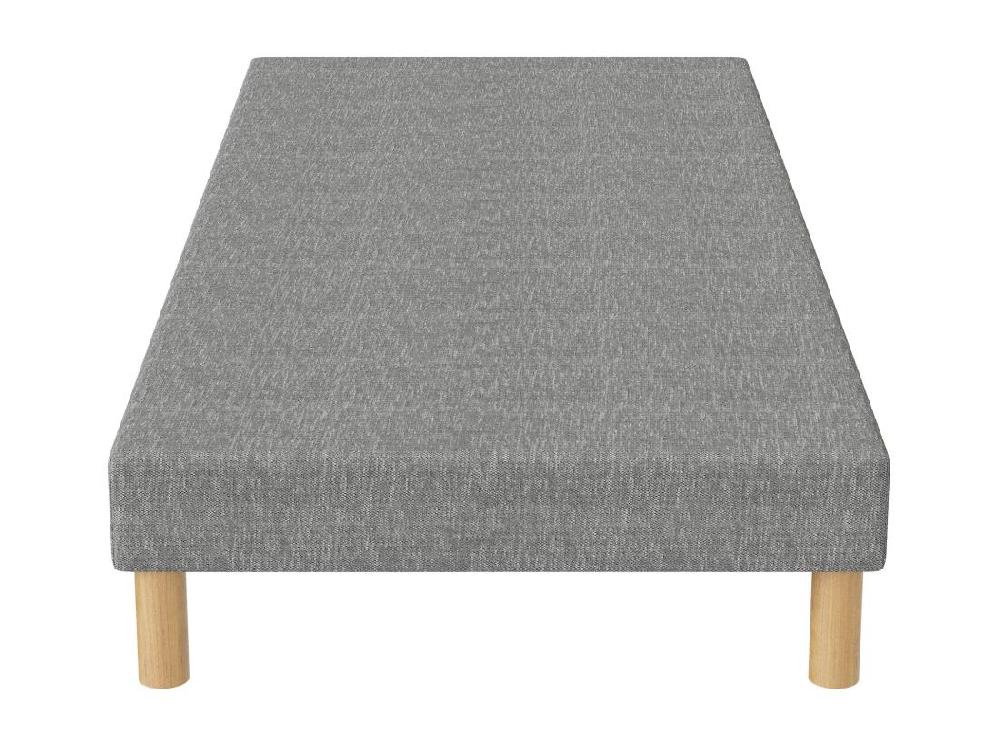 Vente Unique Sommier Tapissier Gris 80x200 + Jeu De Pied Offert