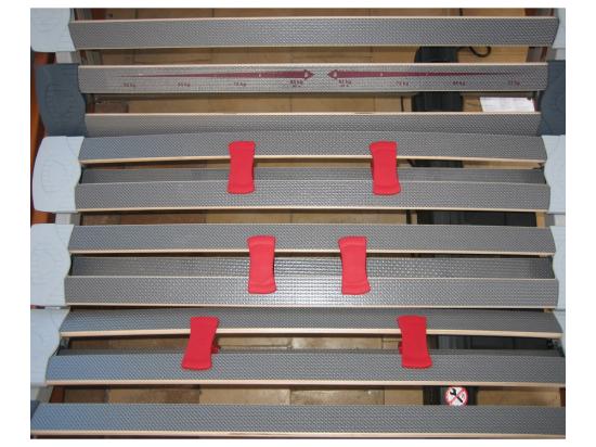 Vente Unique Sommier Tous Lattes Bois Merisier Dimensions - 90 X 190 Cm
