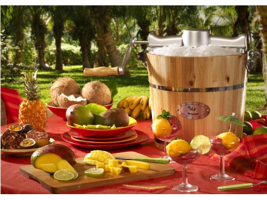 vente unique Sorbetière électrique GIVRETO en bois 3.5 L