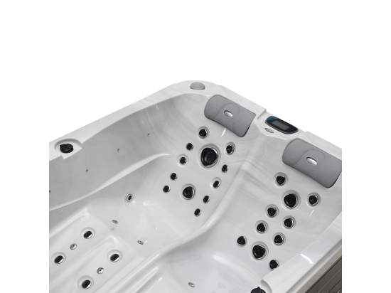 Vente Unique Spa 2 Places Allongées Archipel® GT2 PRO MAX BLANC MARBRE LED - Spa Thérapeutique Balboa 210x148