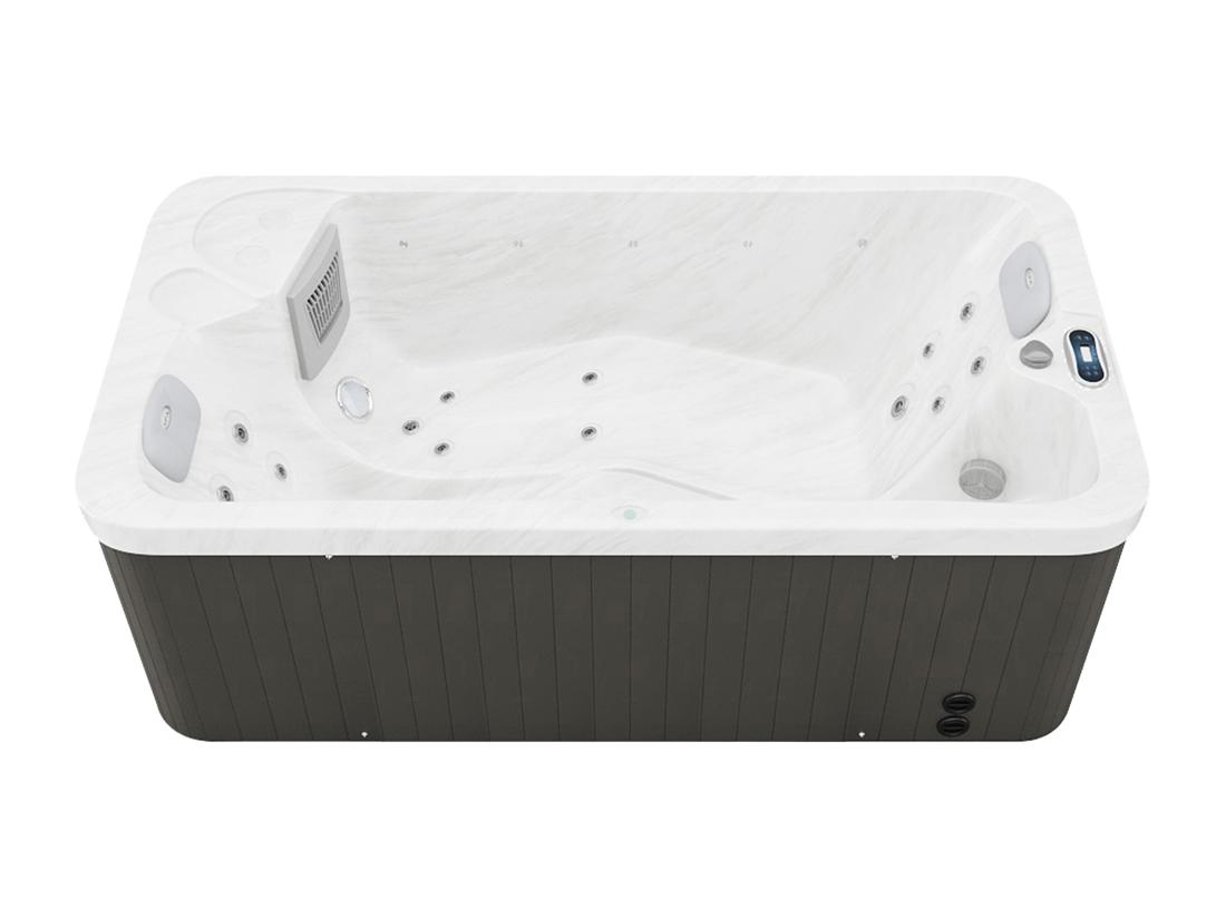 Vente Unique SPA 2 Places Blanc Perlé - 18 Jets - L210 X P110 X H74 Cm - Système BALBOA - TAHITI III