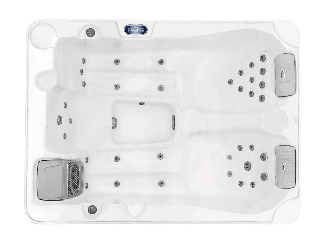 vente unique Spa 3 places blanc perlé - 35 jets - L210 x P158 x H73 cm - Système BALBOA - MAUPITI III
