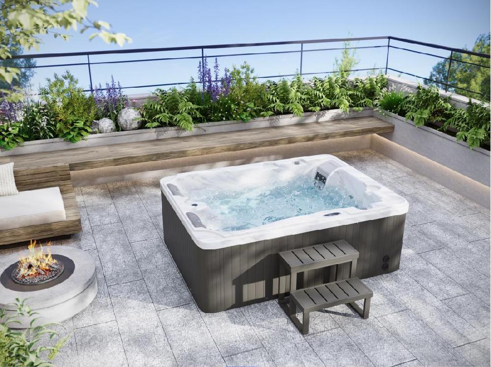 Vente Unique SPA 3 Places Blanc Perlé - 65 Jets - L210 X P158 X H73 Cm - Système BALBOA - FIDJI VI
