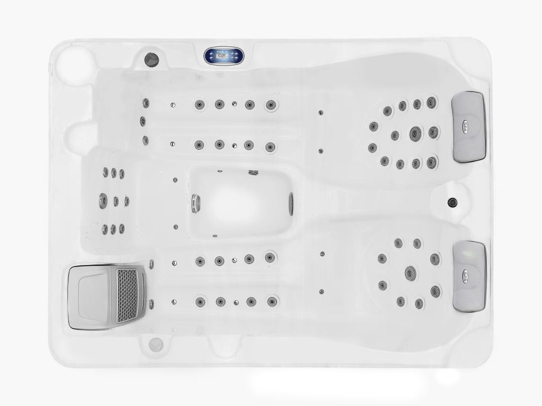vente unique SPA 3 places blanc perlé - 65 jets - L210 x P158 x H73 cm - Système BALBOA - FIDJI VI