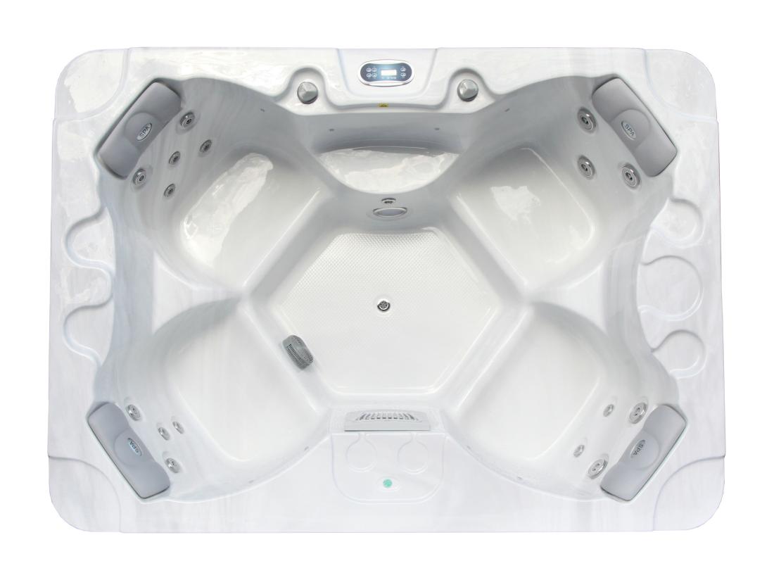 vente unique SPA 4 places blanc perlé - 16 jets - L210 x P152 x H76 cm - Système BALBOA - LULA IV